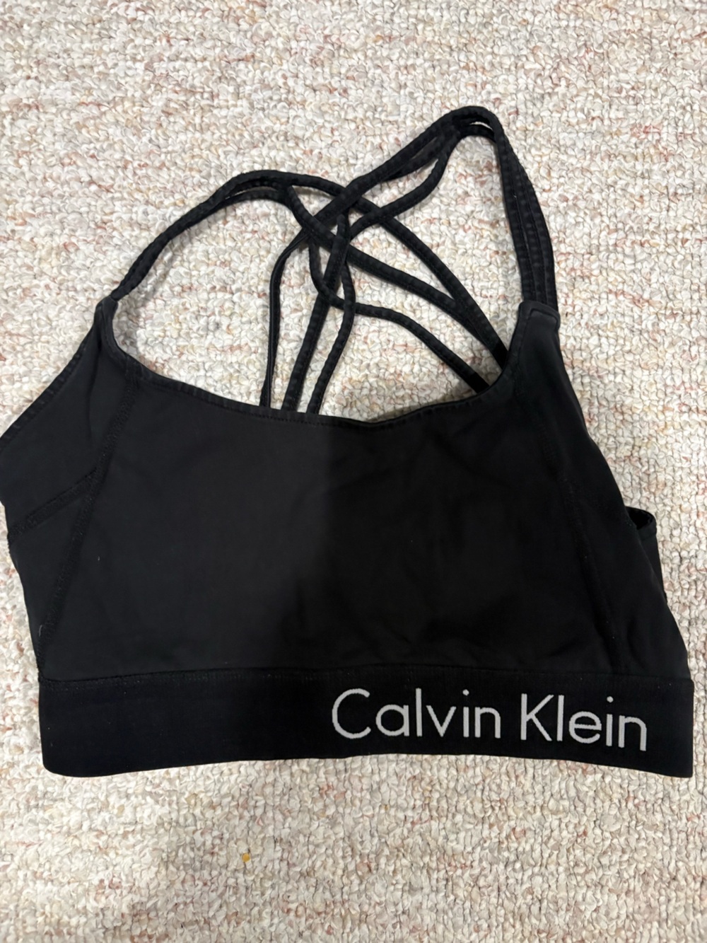 Michael Kors Black Strappy Sports Bra